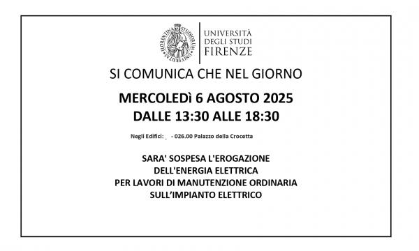Interruzione dell'erogazione di energia elettrica in via Laura 48 .